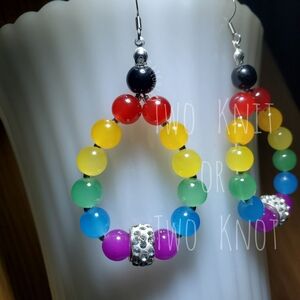 Hand Crafted Multicolor Beaded Earrings